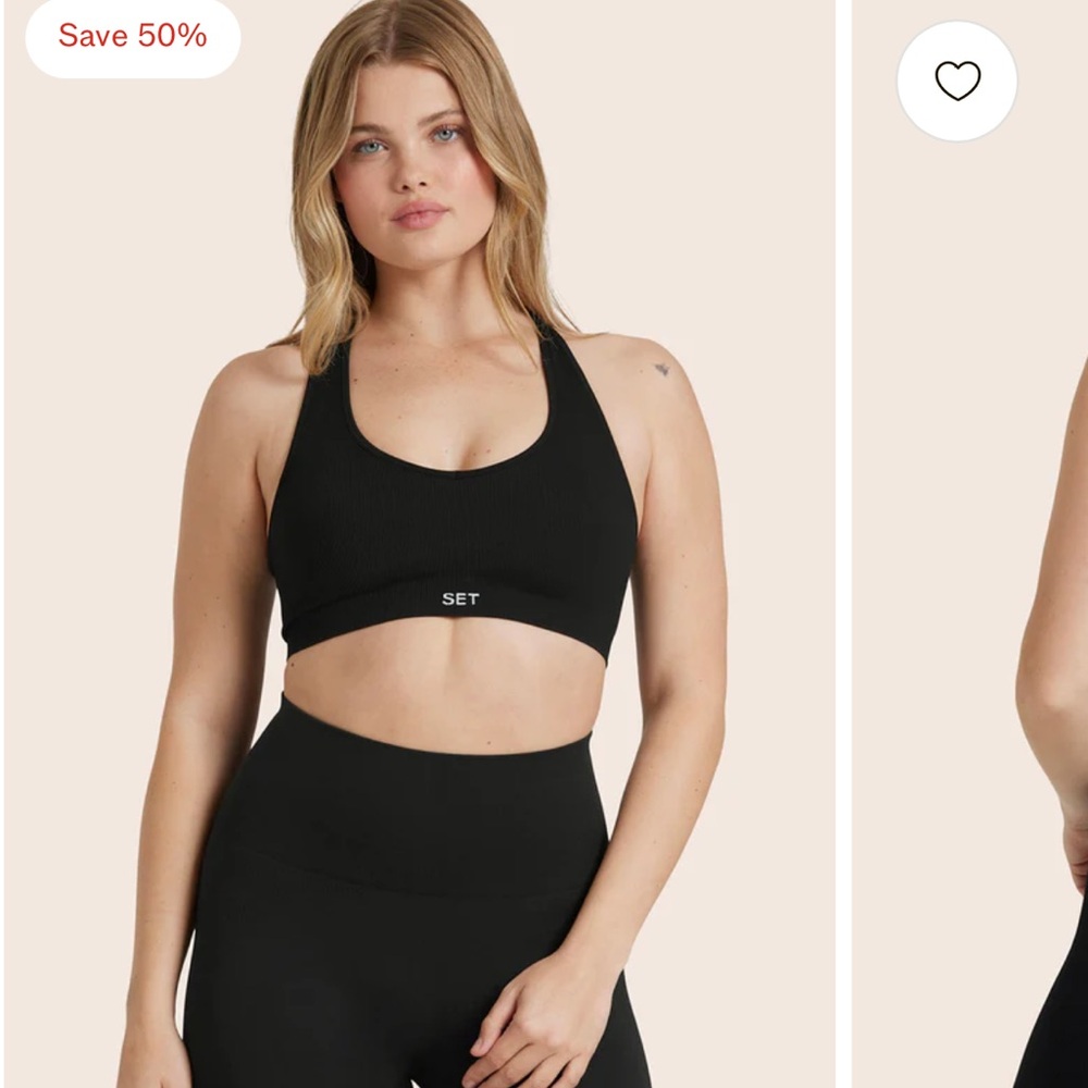 SET Active Black Sports Bra